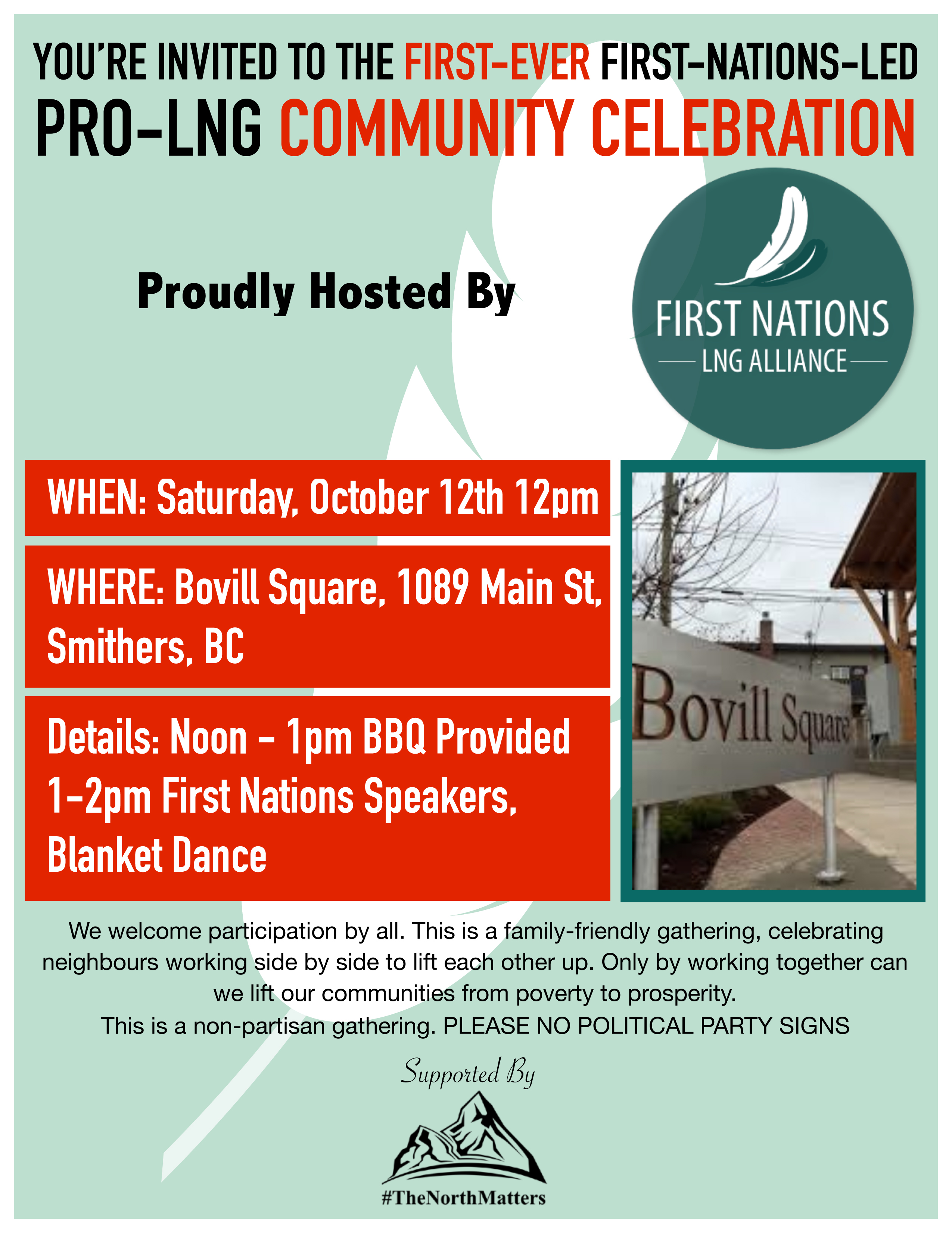 Invitation: Our LNG Rally In Smithers Oct. 12 - First Nations LNG Alliance