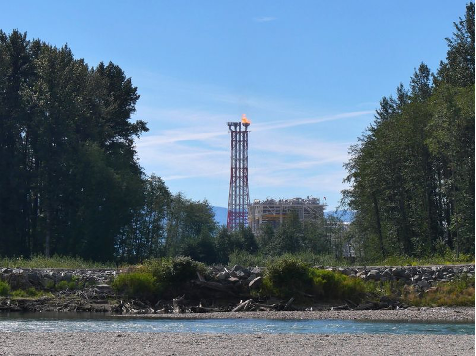 Photo: flaring tower at LNG Canada